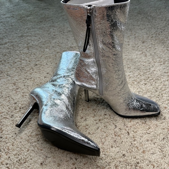 METALLIC HEELED ANKLE BOOTS - Picture 5 of 7